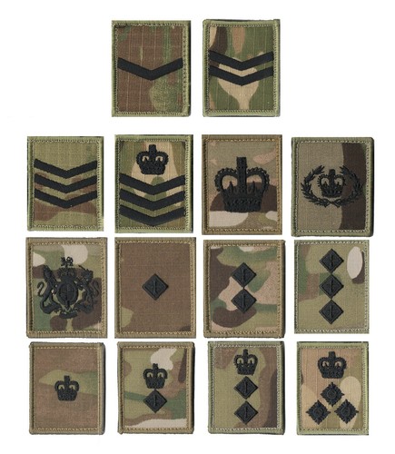 Patch insigne rang black - black, sur